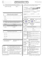 Ipc Chemistry Fall Exam Answer Key