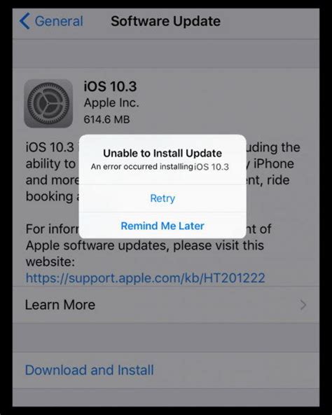 iphone 8 update ios 14 error