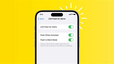 iphone flashes when text comes in