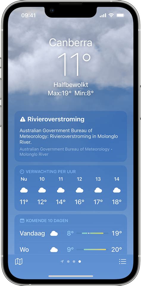 iphone weer informatie