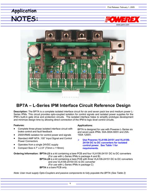 Ipm L Series Application Note Mitsubishi Electric