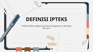 Ipteks Singkatan Dari
