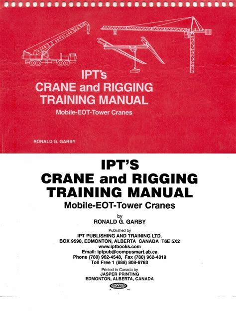 Read Ipts Crane And Rigging Training Manual 2005 Edition 