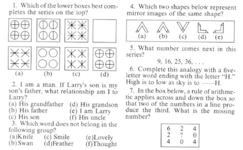 Read Online Iq Test Papers With Answers 