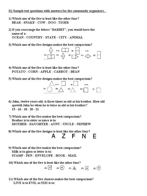 Download Iq Test With Answers For Guc Pdf 