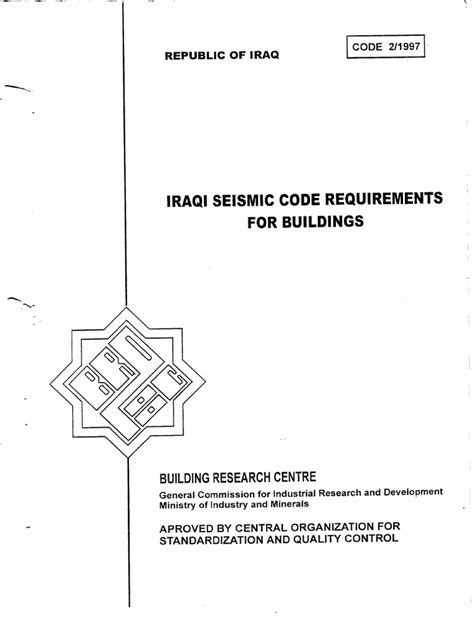 Iraqi Seismic Code Requirements For Buildings