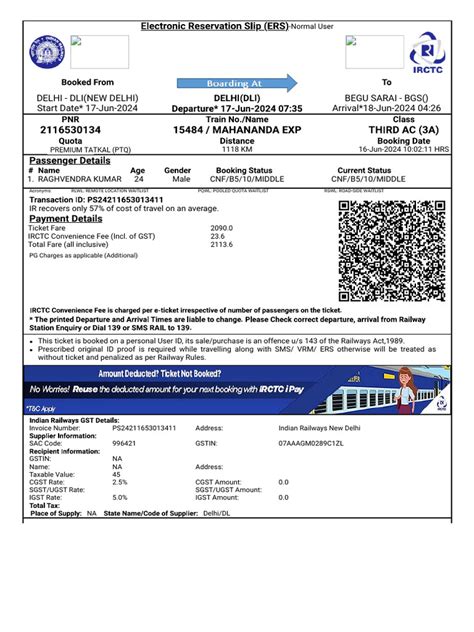 Irctc Next Generation E Ticket System
