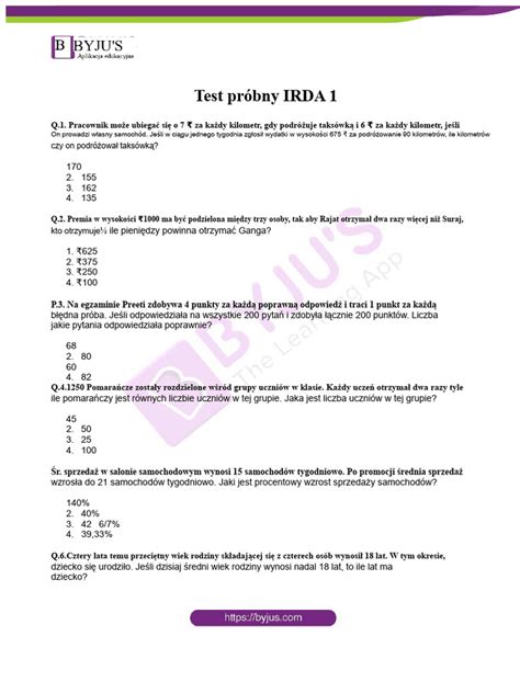 Irda Mock Test