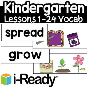 Iready Kindergarten Lesson 1 24 Vocabulary Words Flashcards I Ready Kindergarten Lessons - I-ready Kindergarten Lessons