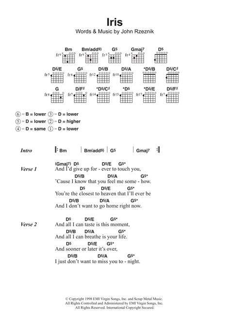 Iris Song Chords