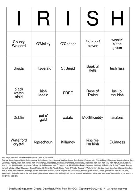 irish bingo rules