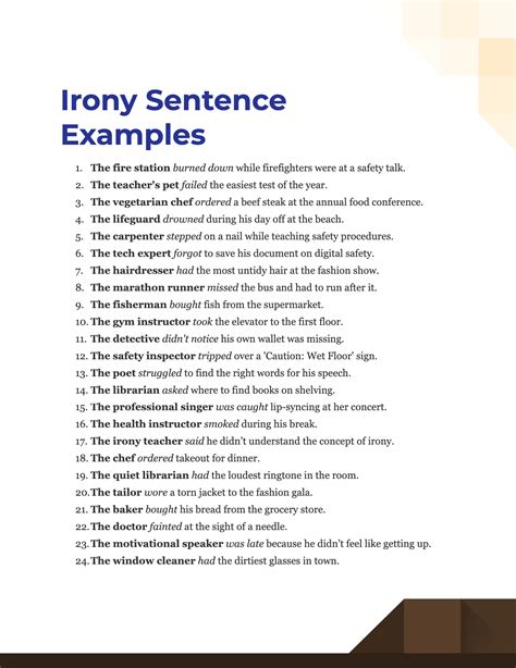 Ironic Statements Examples