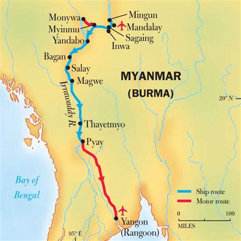 Irrawaddy River Map Asia