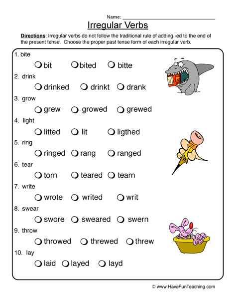 Irregular Verbs Worksheet For Class 4 Perfectyourenglish Com Irregular Verbs Grade 4 Worksheet - Irregular Verbs Grade 4 Worksheet