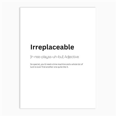 Irreplaceable Meaning