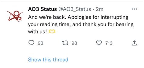 Go Back To Your Slow Burn Fanfiction Now, AO3 Is Back Online After