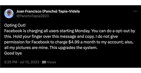 Is Facebook Charging