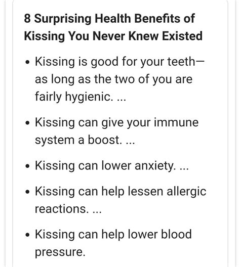 is kissing good for your immune system