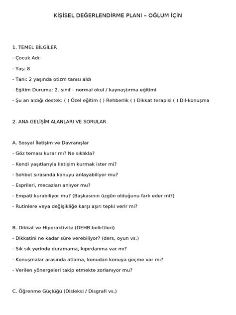 is plani degerlendirme BARTIN.