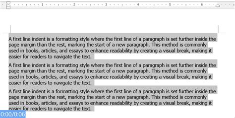 Is The First Paragraph Indented