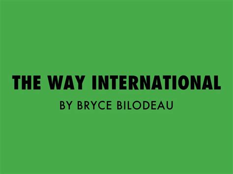 is the way international a cult