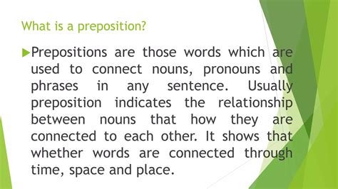 is usually a preposition