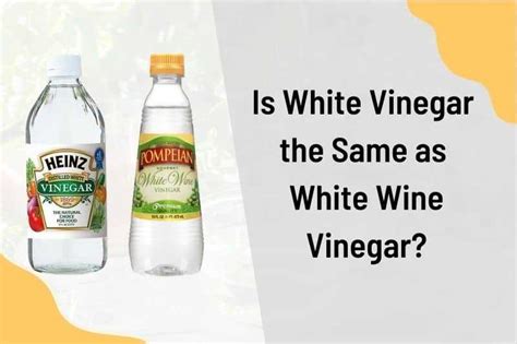 Is White Vinegar The Same As Malt Vinegar