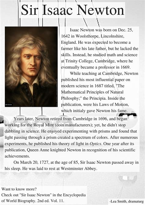isaac newton basic biography