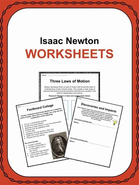 Isaac Newton Facts Worksheets Amp Key Discoveries For Sir Isaac Newton Worksheet - Sir Isaac Newton Worksheet