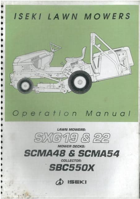 Full Download Iseki Sxg22 Parts Manual 