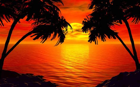 Island Paradise Sunset
