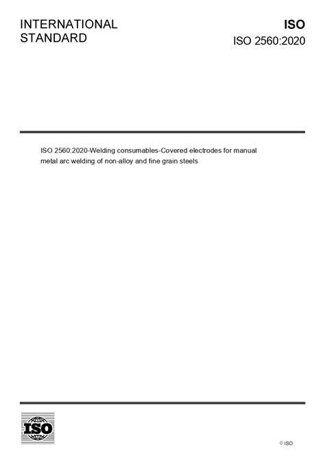 Iso 2560 Standard