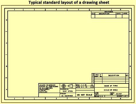 iso drawing format standard template