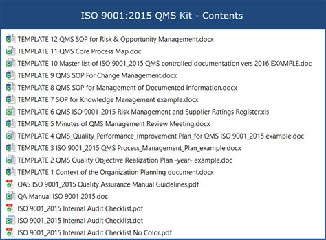 Download Iso 9001 2015 Quality Management Systems Documentation 