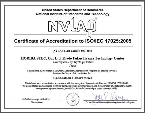 Read Iso Iec 17025 Certificate Horiba 