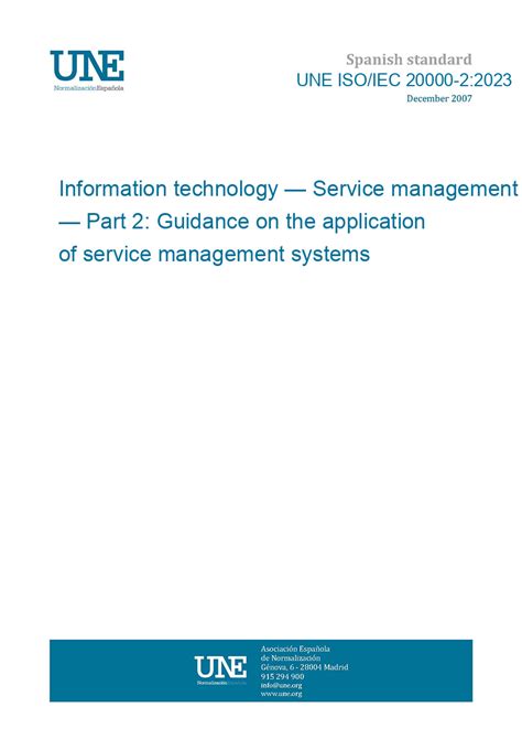 Read Iso Iec 20000 22012 Information Technology Service Management Part 2 Guidance On The Application Of Service Management Systems 
