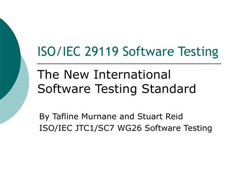 Read Online Iso Iec Ieee 29119 The New International Software Testing 