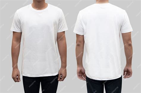 Isolated Front And Back White T Shirt On Kaos Depan Belakang - Kaos Depan Belakang