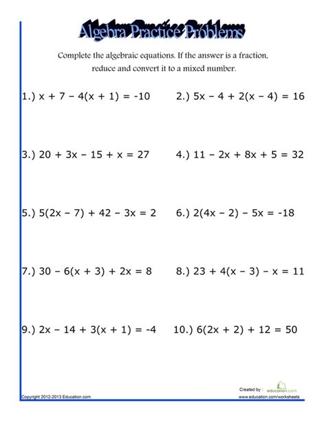 Isolating The Variable Worksheet Algebra Helper Algebraic Manipulation Worksheet - Algebraic Manipulation Worksheet