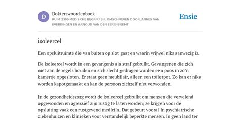 isoleercel definitie