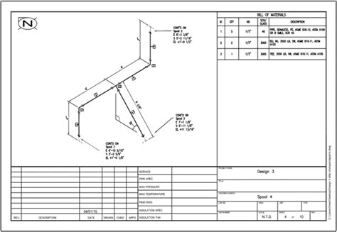 Isometric Pipe Spool Drawings