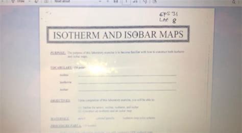 Read Isotherm And Isobar Maps Lab Answers 