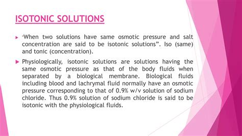 Isotonic Solution Have Same