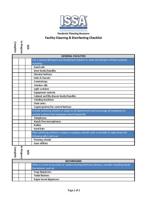Issa Cleaning Standards
