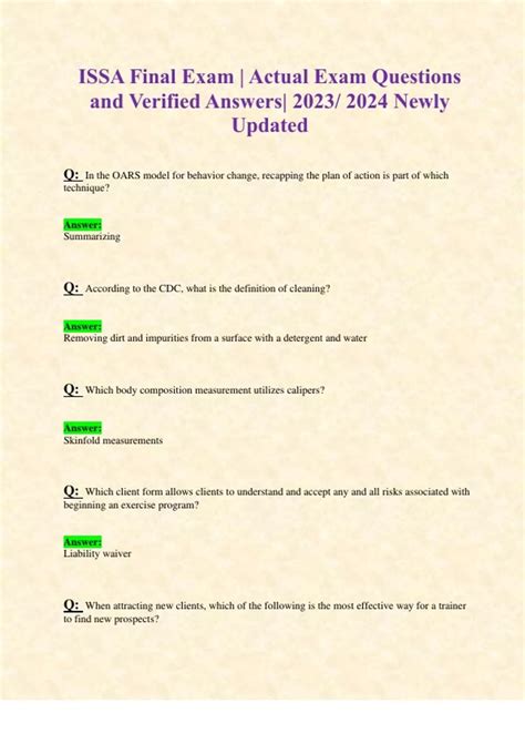 Full Download Issa Final Exam Learning Experiences Answers 