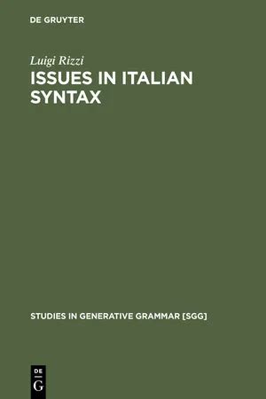 Issues In Italian Syntax