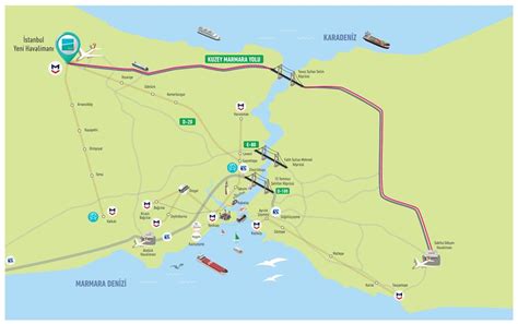 istanbul yeni havalimanı fatih Yol Güzergahı Haritası, Yol Tarifi .