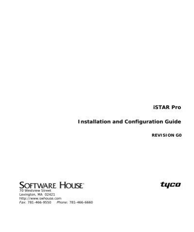 Istar Pro Installation And Configuration Guide
