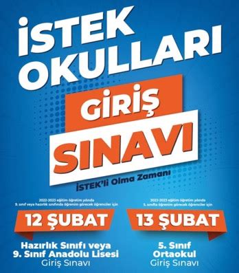 istek koleji bursluluk sınavı 2022