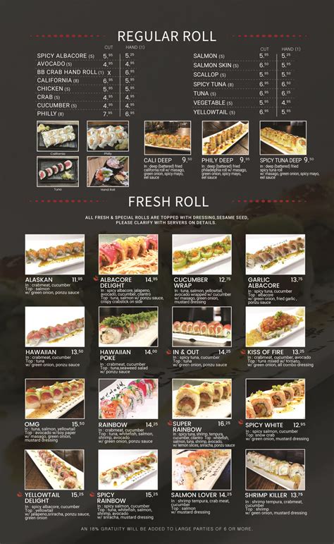 isushi menu | iSushi Golden SpoonS Siu ng Dng Dnh